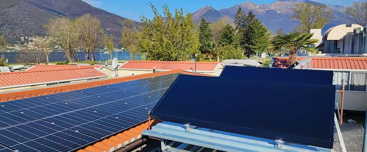 Solarzellen Lago Maggiore Fotovoltaik Nachhaltig Campen sustainable camping